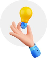 لامپ در دست